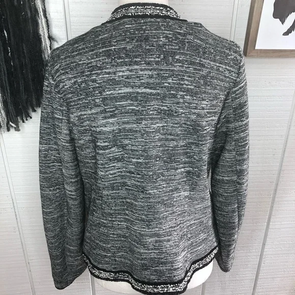 Talbots black and gray marled open front blazer - Picture 7 of 7